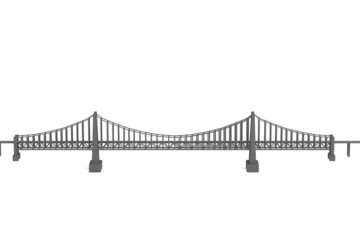 realistic 3d render of bridge