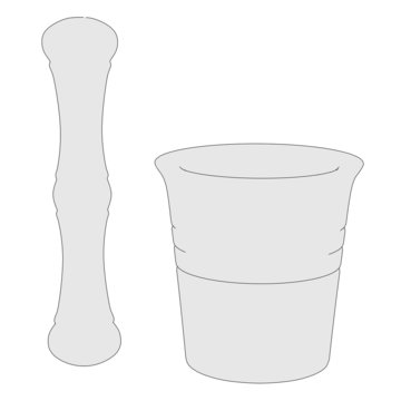 cartoon image of mortar with smasher