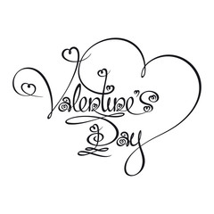 Caligraphic Text - Valentines Day