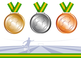 Panele Szklane  Medale piłkarskie