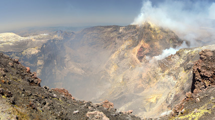 Etna Vulcano Summit on the South West crater. Sicily, Italy