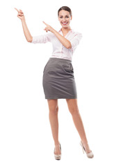 Businesswoman pointing