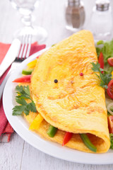 omelette and vegetables