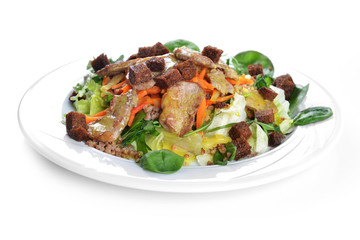 salad of marinated pork