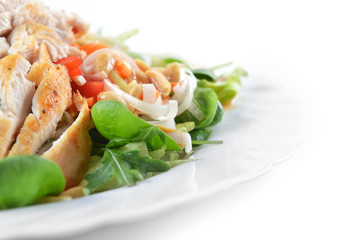 salad of fried chicken