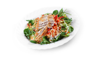 salad of fried chicken