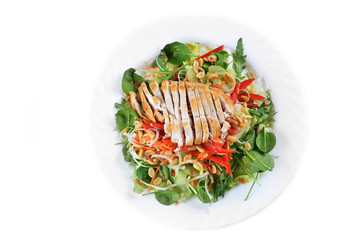 salad of fried chicken