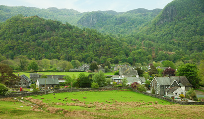 Fototapeta na wymiar Village in Lake District, Cumbria. UK.