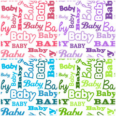 Set of seamless baby shower backgrounds
