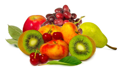 still life of different fresh fruit closeup