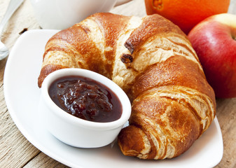 French Breakfast with Croissants
