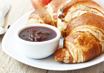 French Breakfast with Croissants