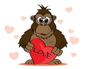 Gorille coeur