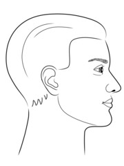 Kopf Von Der Seite Zeichnen - Ausmalbilder