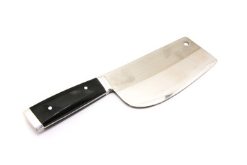 Kitchen knife isolated on white background. View from above.