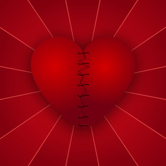 cuore cucito 
