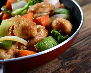 Chinese meal wok