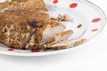 meat on the white background