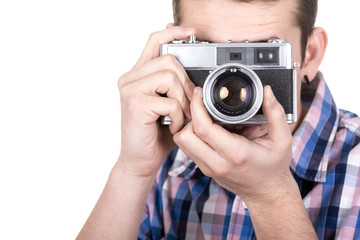Holding Vintage Camera