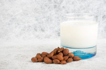 Almond milk with almonds