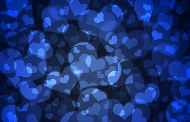 Shiny hearts bokeh light Valentine's day background