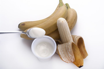 cucchiaino di yogurt alla banana