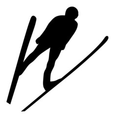 Obrazy na Szkle  Sylwetka skoczka narciarskiego