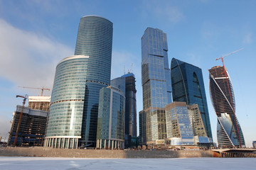 Obraz premium Famous and Beautiful view Skyscrapers City international busine