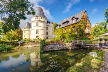 Photo sur Plexiglas Château Château de l& 39 Islette, France. Paysage avec vieux château dans la vallée de la Loire en été.