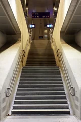 Fotobehang Treinstation Stair to the trains in a station in Salzburg, Austria