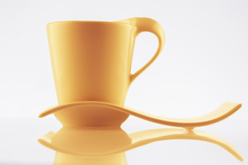 Coffee cup on a white background