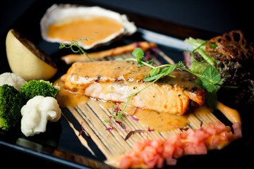 Grilled salmon