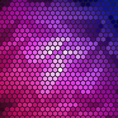 Abstract lights geometric background in purple color.