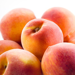 Peach isolated. Fruits macro