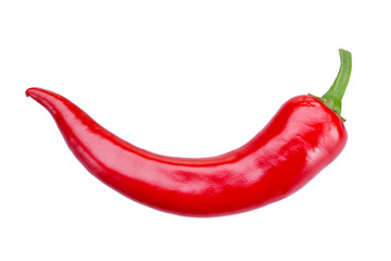 Red hot chili pepper isolated on a white background - obrazy, fototapety, plakaty