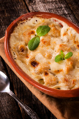 Gnocchi and cheese