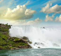 Magnificence of Niagara Falls. Wonderful colors of nature