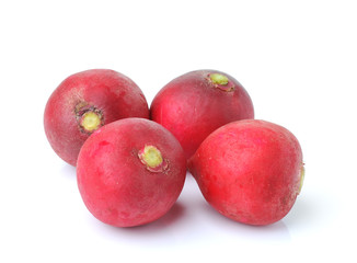 radish isolated on white background