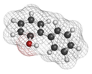 2-Phenylphenol biocide molecule. Commonly used preservative.