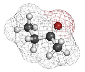 Butanone (methyl ethyl ketone, MEK) industrial solvent, chemical