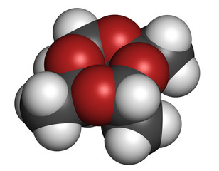 Metaldehyde pesticide molecule. Used against slugs and snails