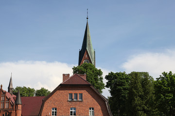 Part of the castle in Olsztyn, Poland