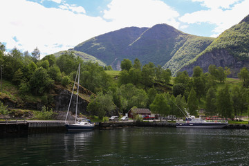 Fototapeta premium Pier for ships Flam, Norway