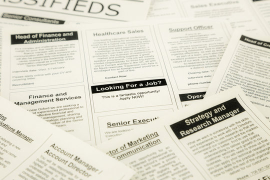 jobs search on classifieds and newspaper