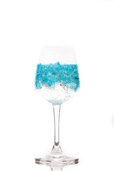 Water in a glass, isolated on white