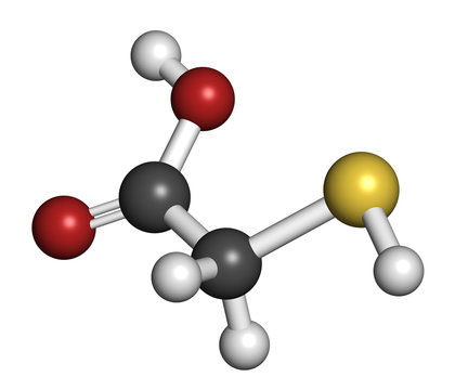 Thioglycolic Acid (TGA) Molecule. Used In Chemical Depilation.