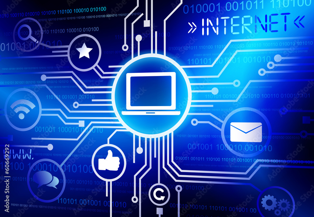 Poster vector of internet security system