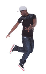 Portrait Of African Young Man Dancing