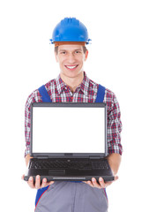 Architect Holding Laptop