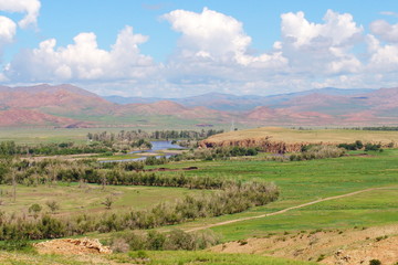 Naklejka premium Mongolian landscape